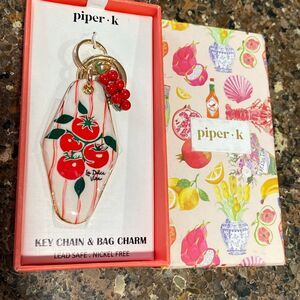 Piper K- Tomato La Dolce Vita Key Chain & Bag Charm- NIB